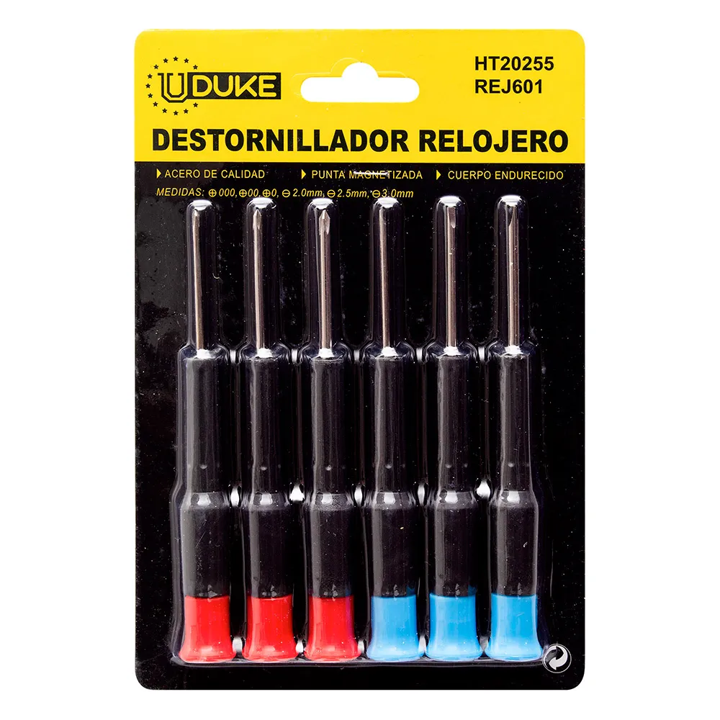 DESTORNILLADOR RELOJERO JUEGO X 6 UDUKE