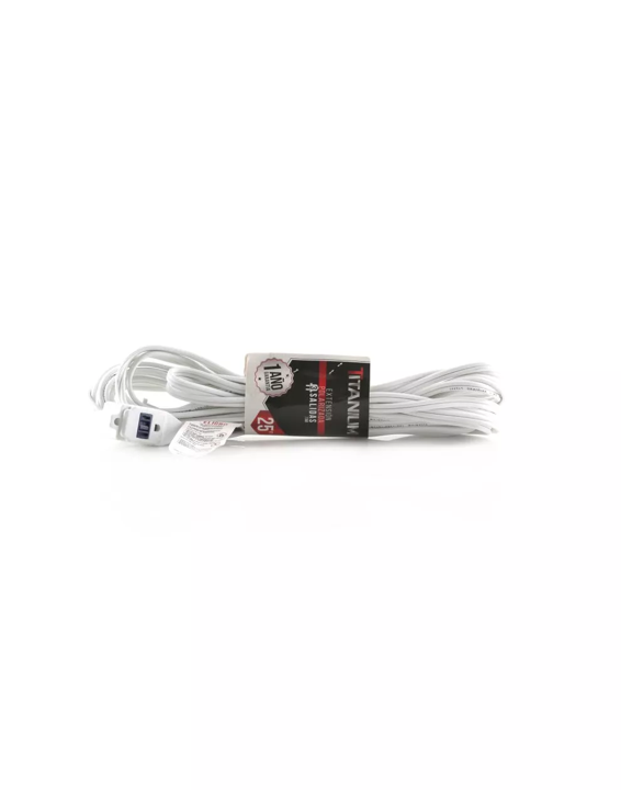 EXTENSION ELECTRICA BLANCA 15FT C-14 RETI (4.5MTS)