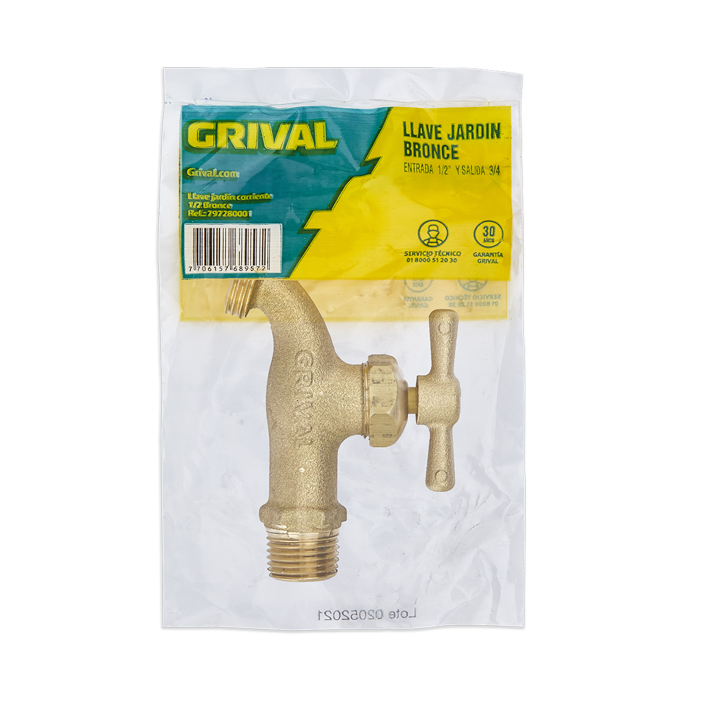 LLAVE JARDIN BRONCE LIVIANA 1/2" GRIVAL 797283331