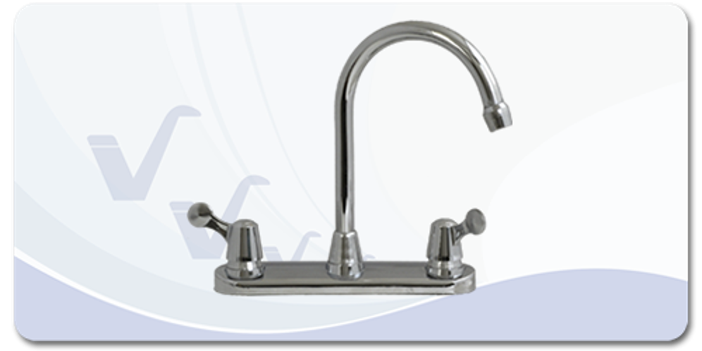 MEZCLADOR LAVAPLATOS 8" CISNE O BASTON PLATINO VALMEC
