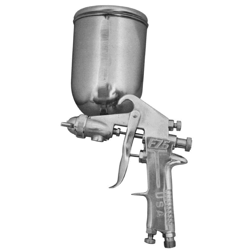 AEROGRAFO PROFESIONAL VASO 600 CC PISTOLA F-75 CROMADA IMPORT
