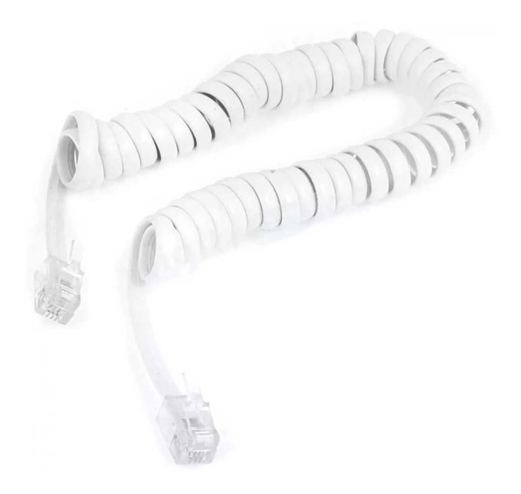 CABLE PARA TELEFONO ESPIRAL X 5MTS BLANCO OSBLACK