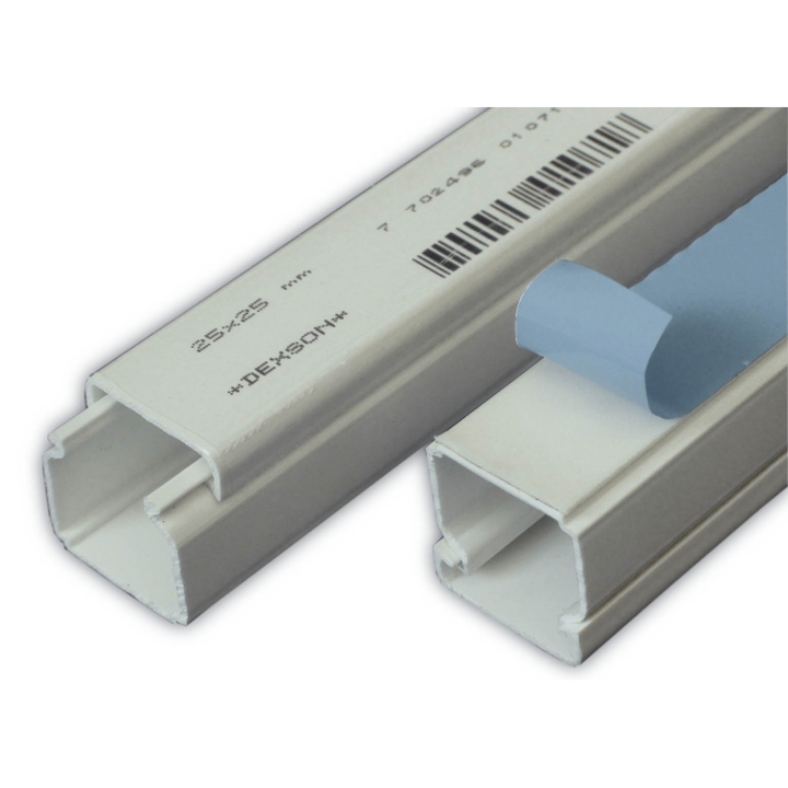 CANALETA PARA CABLES 25X25X2M CON ADHESIVO DEXSON