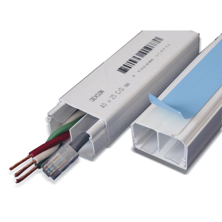 CANALETA PARA CABLES 40X25X2M CON ADHESIVO DEXSON