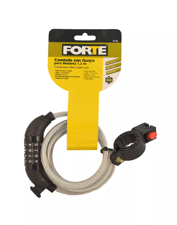 CANDADO PARA BICICLETA CON GUAYA FORTE