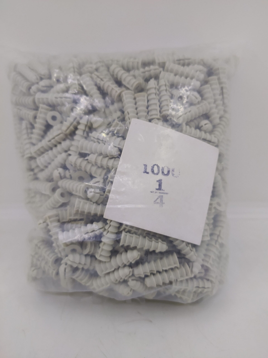 CHAZO PLASTICO ESTRIADO 1/4 X 1000UND