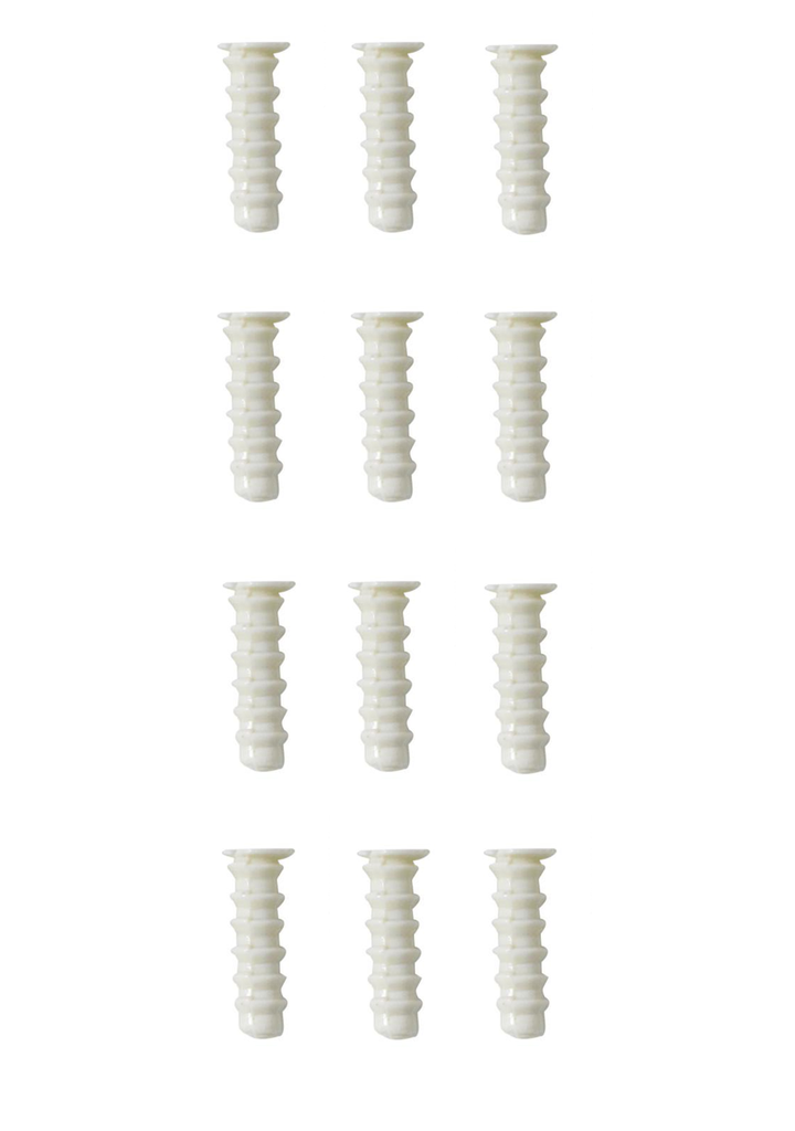 CHAZO PLASTICO ESTRIADO 1/4 X 12UND