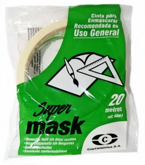 CINTA ENMASCARAR 1" X 20MT SUPERMASK GENERAL