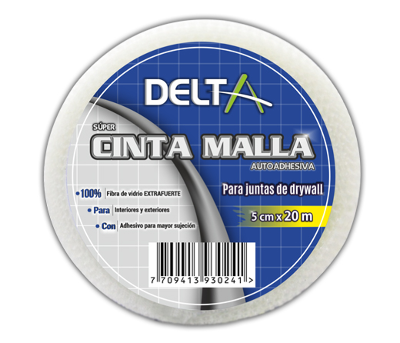 CINTA MALLA PANEL YESO 20 MTS DELTA