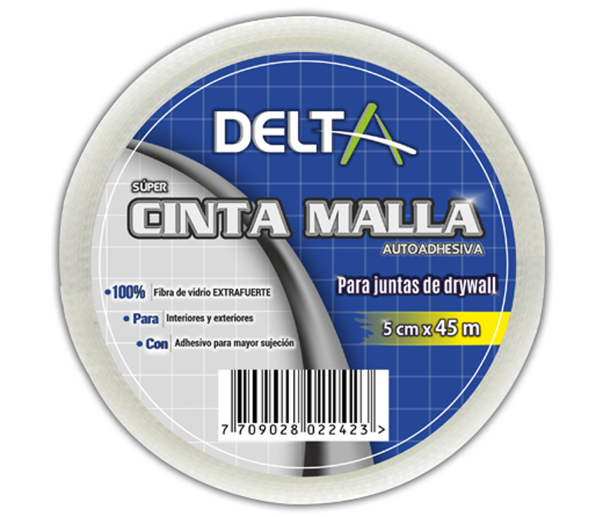 CINTA MALLA PANEL YESO 45 MTS DELTA