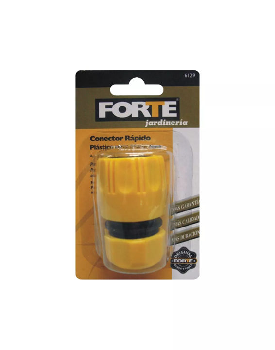 CONECTOR RAPIDO PARA MANGUERA PLASTICO 1/2" FORTE 6129