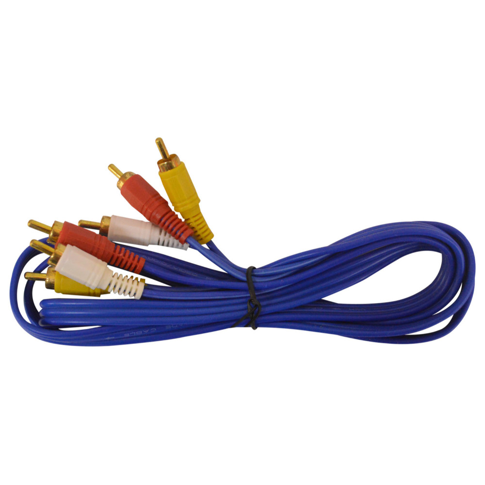 CABLE AUDIO Y VIDEO 3X3 AZUL X 1.5MT IMPORTADO