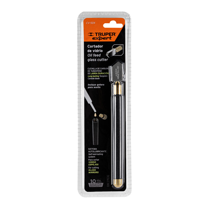 CORTA VIDRIO 5" EXPERT CON DEPOSITO TRUPER