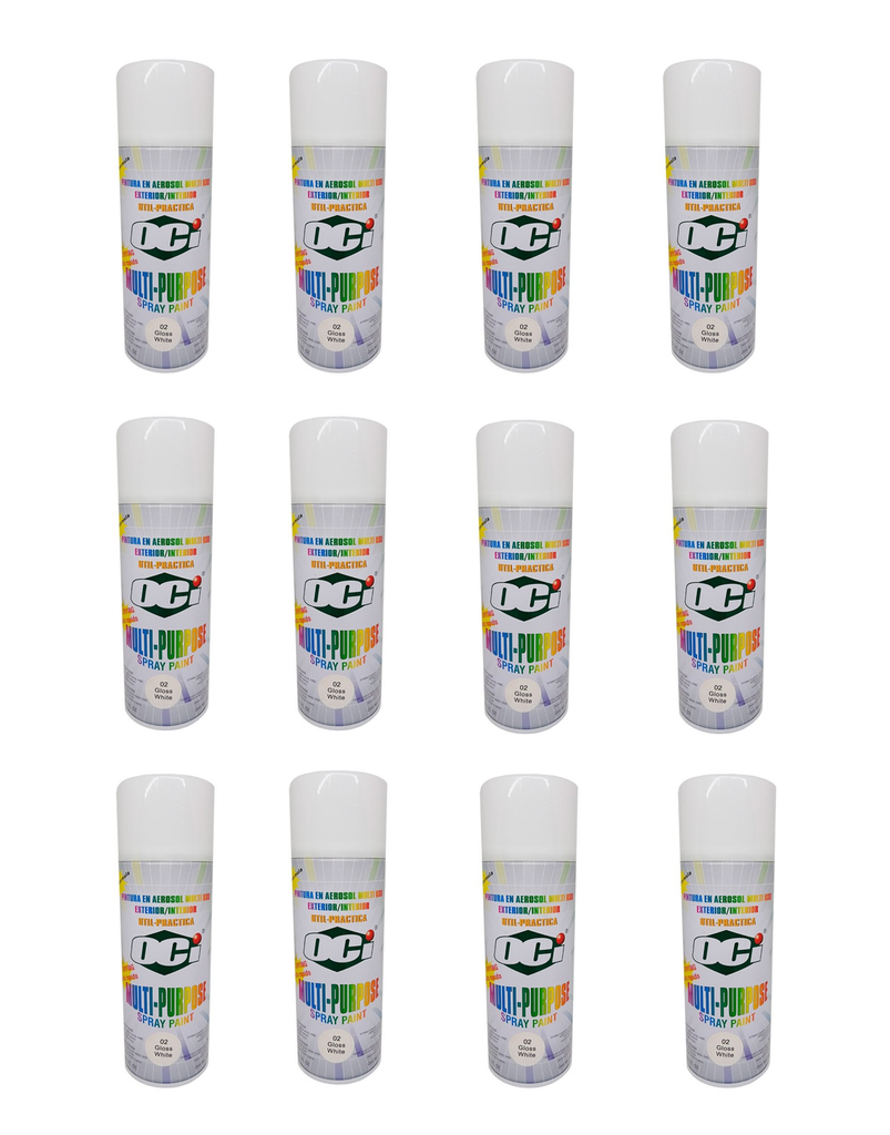PINTURA AEROSOL OCI BLANCO BRILLANTE #02 X 12UND