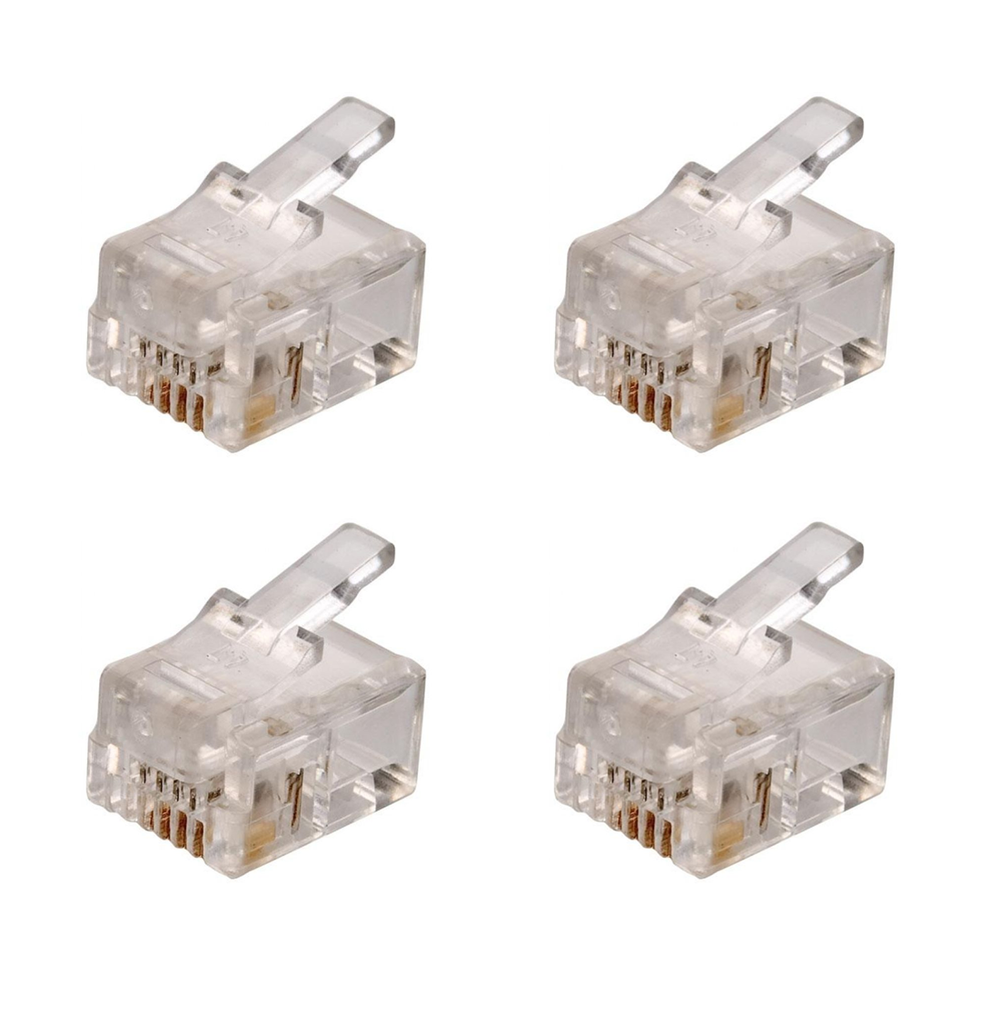 PLUG RJ11 TELEFONO X 4 UND