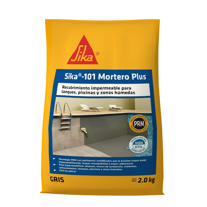 SIKA 101 MORTERO GRIS PLUS X 2 KILOS