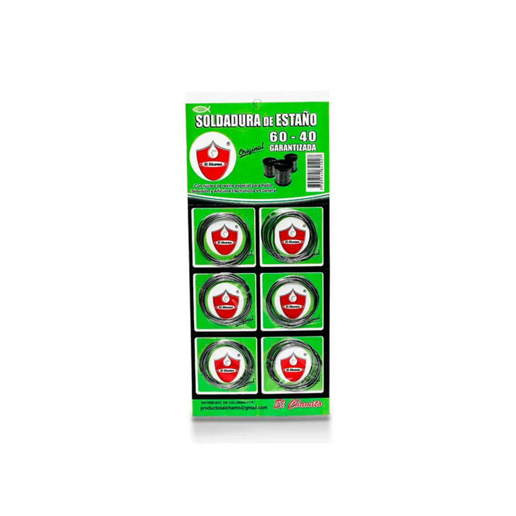 SOLDADURA ESTAÑO CARTON