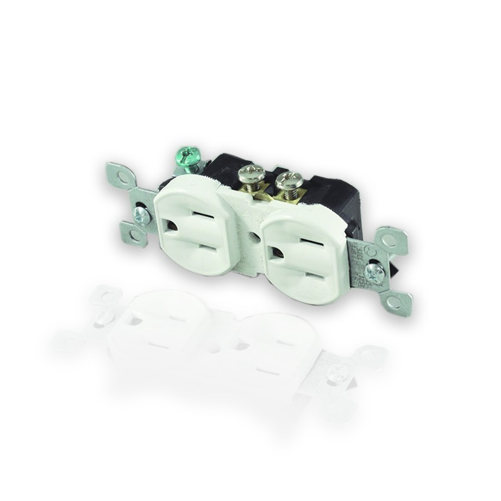 TOMA LEVITON 5320 BLANCO SIN TAPA