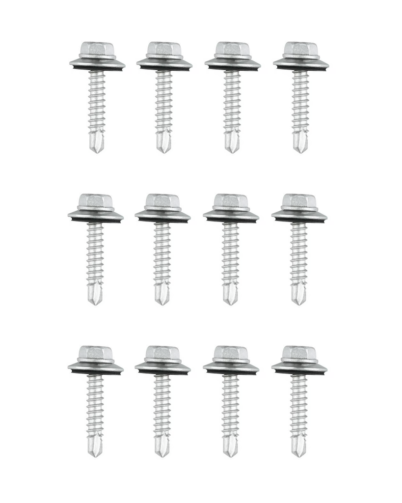 TORNILLO P/BROCA C/HEX C/ARAND NEOPRENO #10 X 1" X 12UND