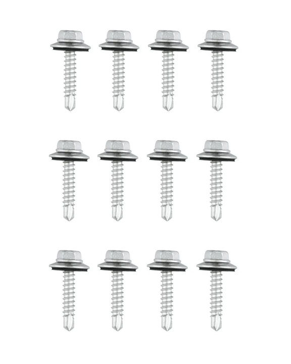 TORNILLO P/BROCA C/HEX C/ARAND NEOPRENO #10 X 2" X 12UND