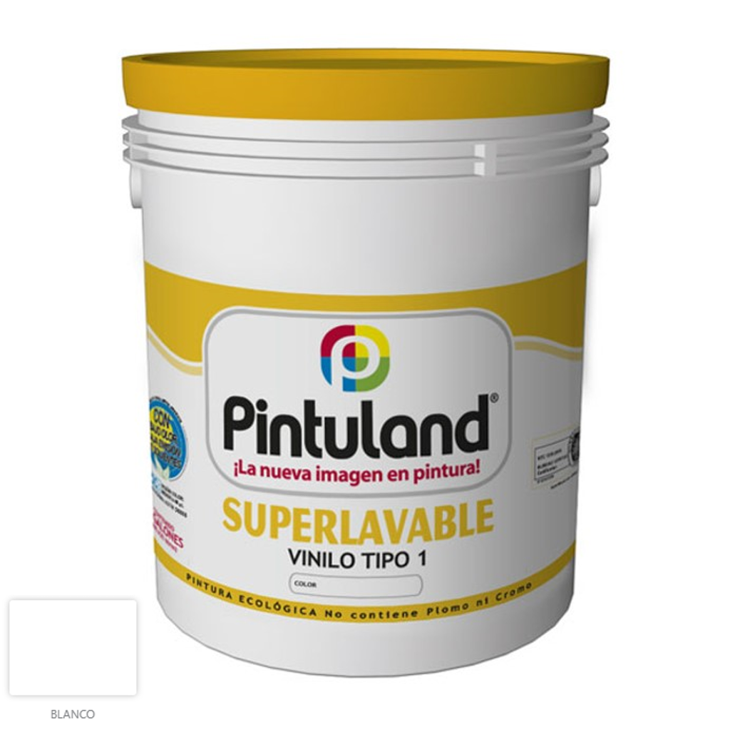 VINILO SUPERLAVABLE BLANCO T1 PINTULAND CUÑETE