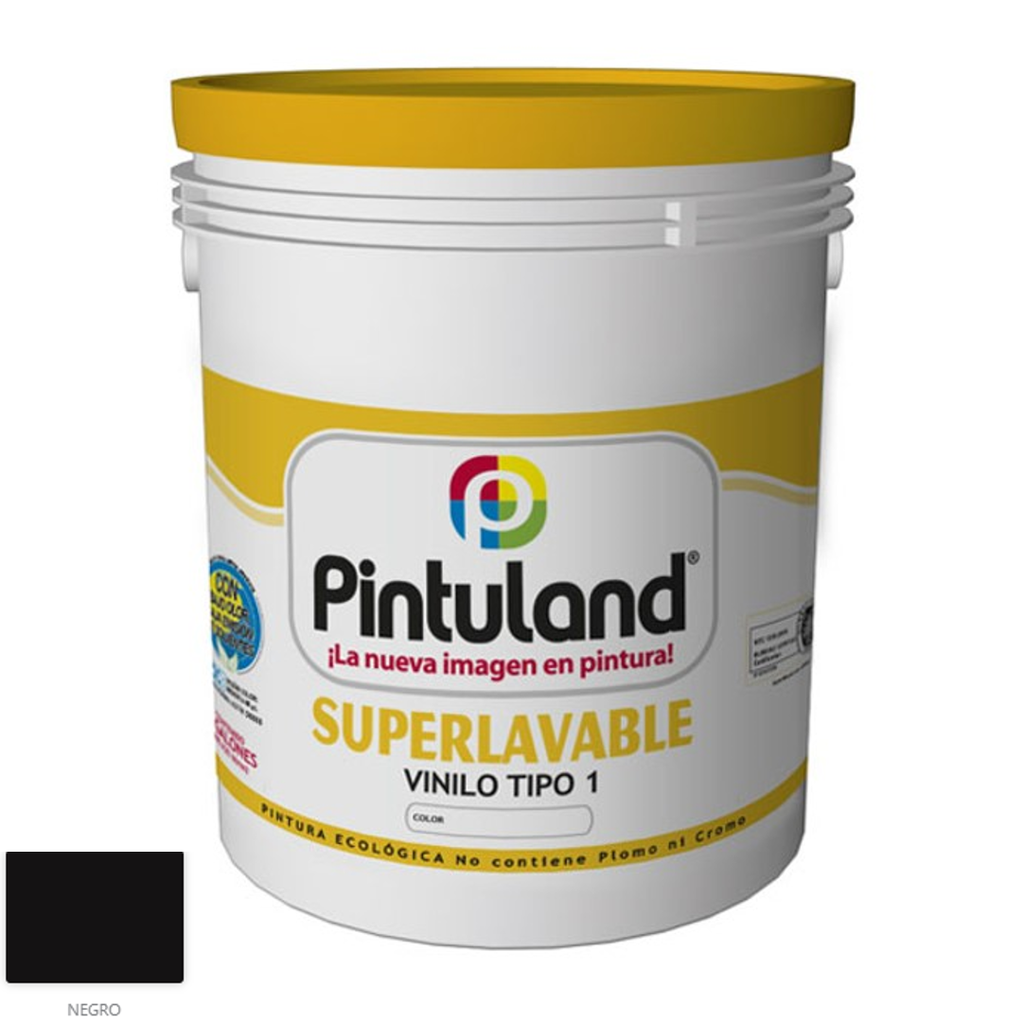 VINILO SUPERLAVABLE NEGRO T1 PINTULAND X GL