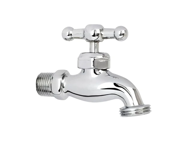 LLAVE JARDIN CON EXTENSION CROMADA SATINADA 1/2" GRICOL 01995411