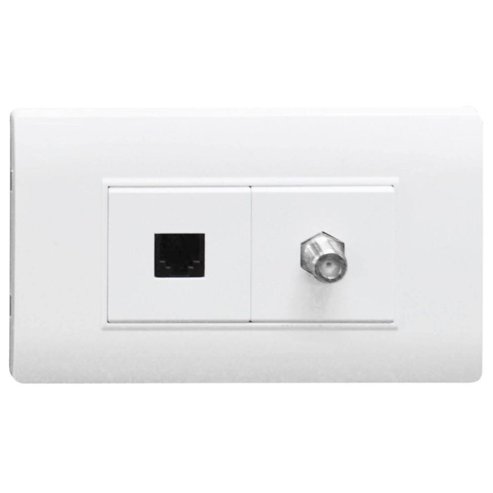 TOMA TV COAXIAL + TELEFONO LINEA BK UDUKE