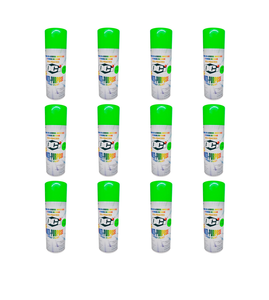 PINTURA AEROSOL OCI VERDE FLUORESCENTE #54 X 12UND