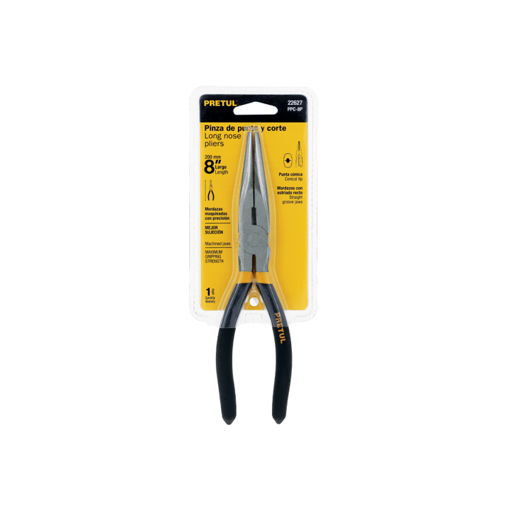 PINZA 8" MANGO EN PVC PRETUL C: 22627