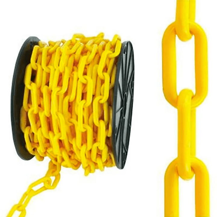 CADENA PLASTICA #6 AMARILLA ESLABON ABIERTO X MT