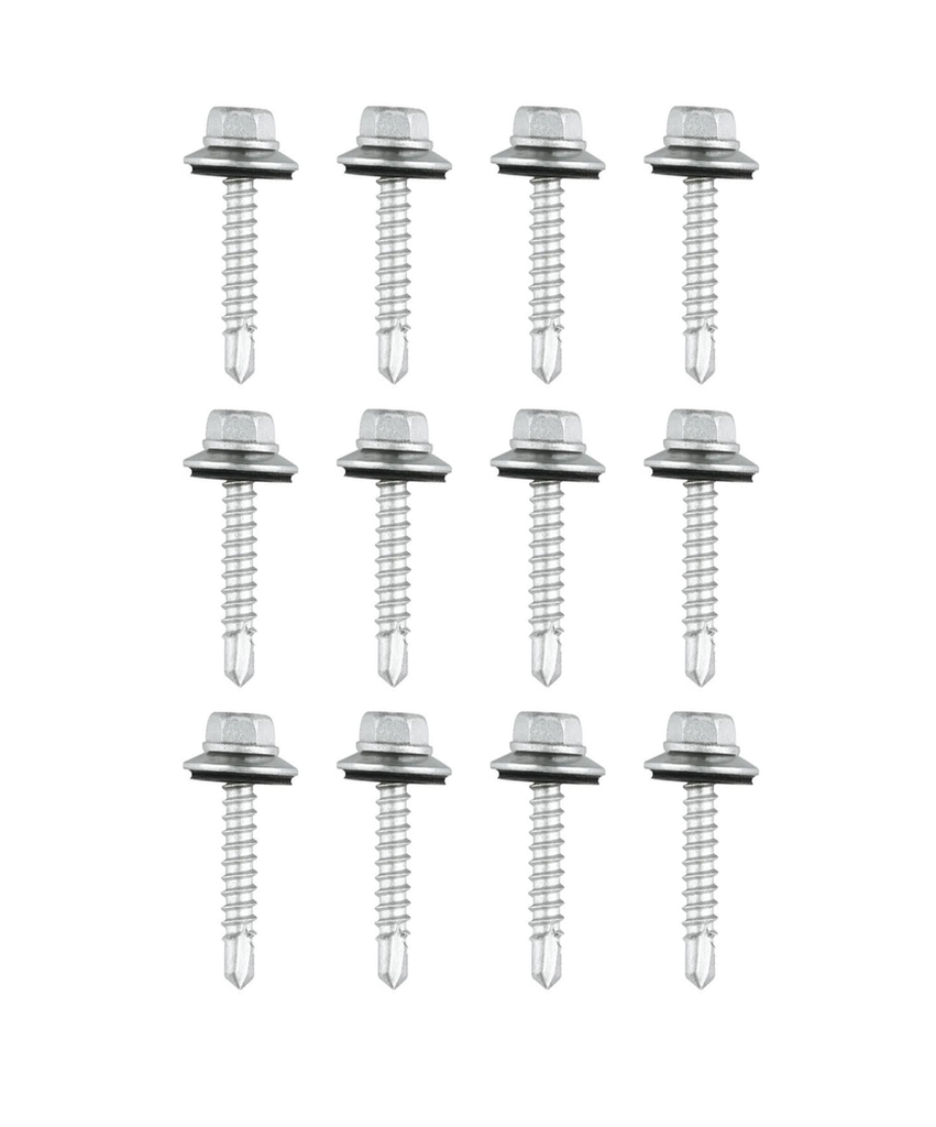 TORNILLO P/BROCA C/HEX C/ARAND NEOPRENO #10 X 3/4" X 12UND