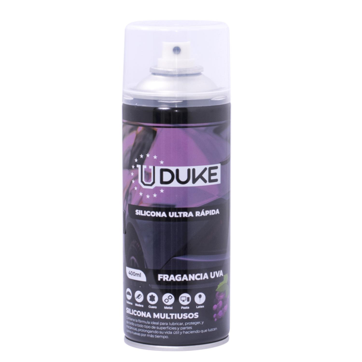 SILICONA EN AEROSOL CON OLOR UVA 378ML UDUKE