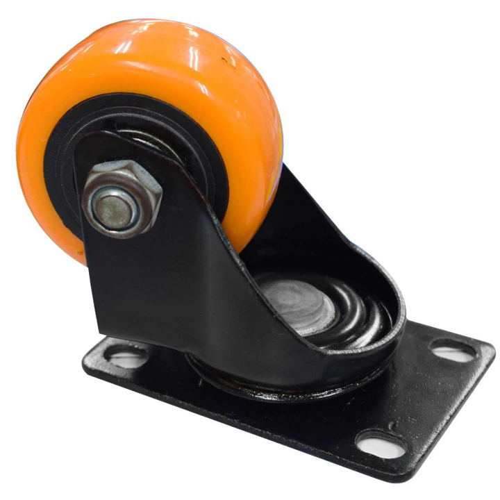 RODACHINES 2.1/2" PLANO NARANJA SIN FRENO GIRATORIO 65MM (100 KLS)