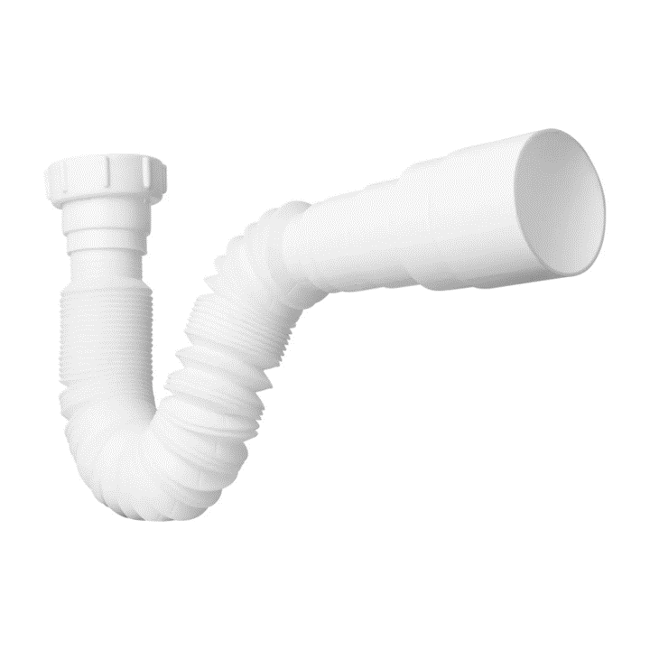 SIFON FLEXIBLE SENCILLO BLANCO 1-1/4 BOCCHERINI
