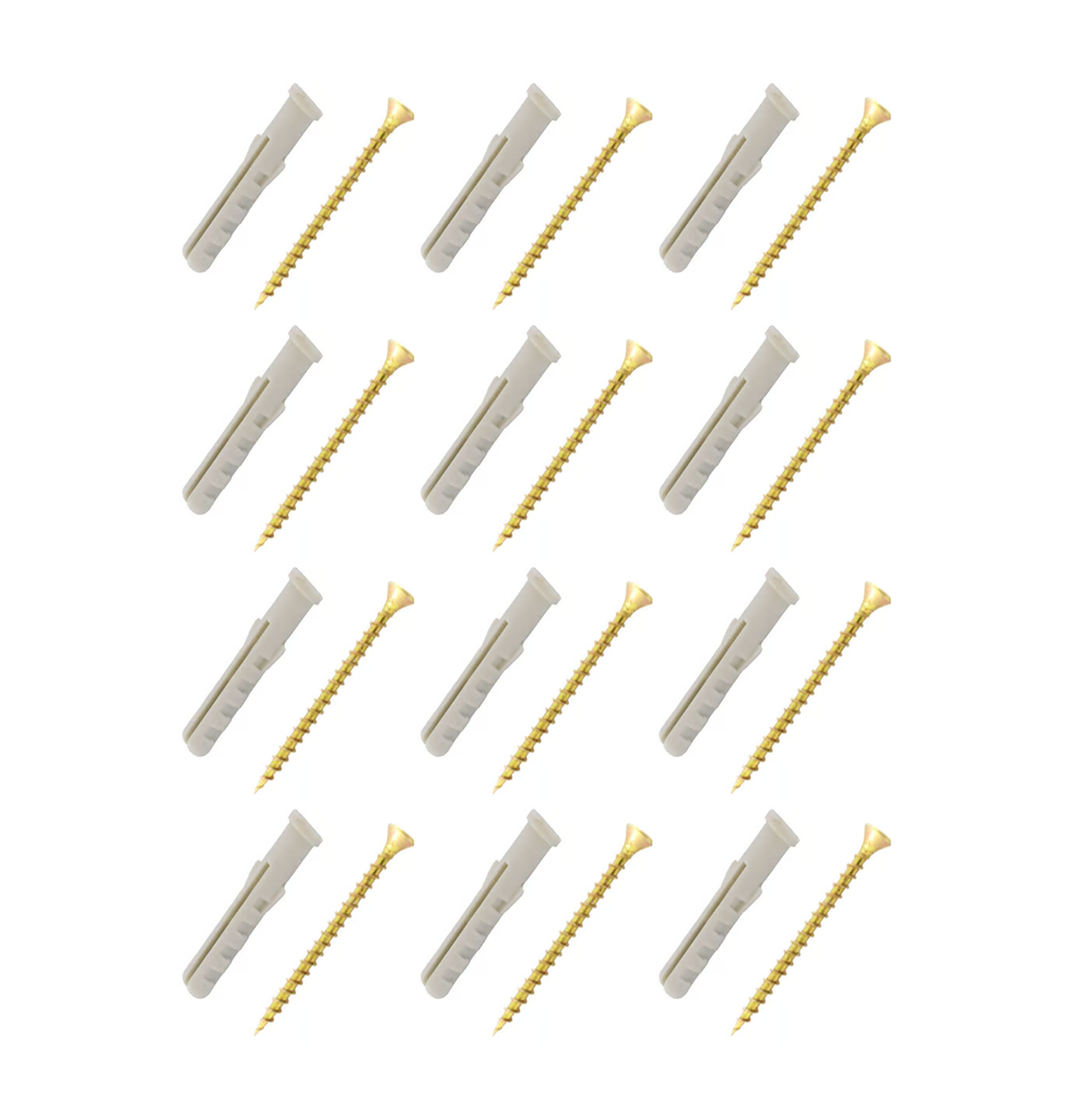 CHAZO PLASTICO ESTRIADO CON TORNILLO 3/16 X12 UNDS