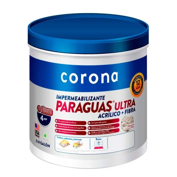 PARAGUAS ULTRA IMPERMEABILIZANTE BLANCO 1/4 CORONA