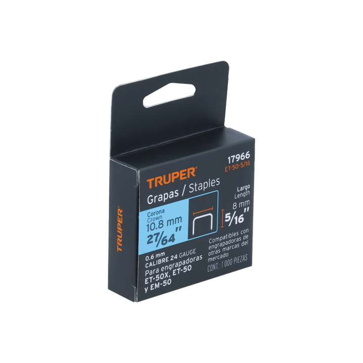 GANCHO GRAPADORA 5/16" CORONA 1O,7 ET-50 TRUPER C17966