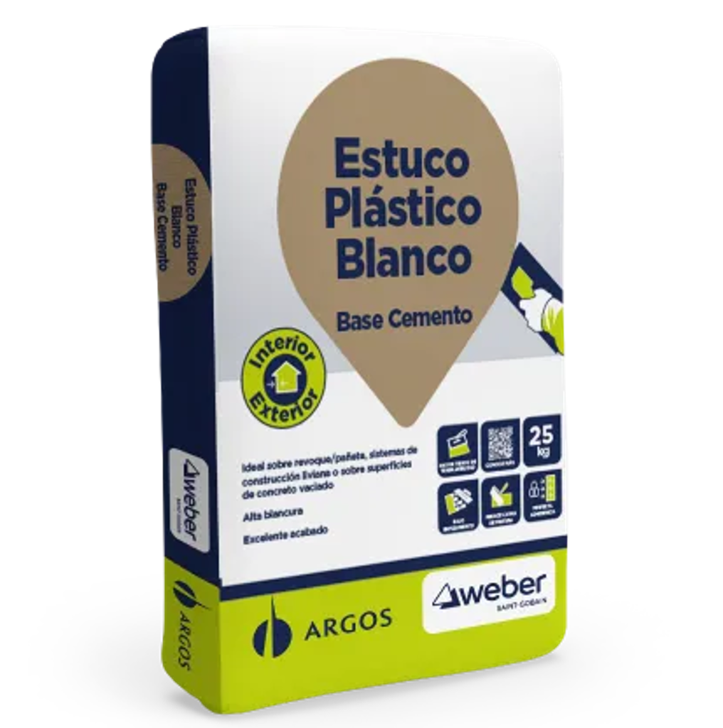 ESTUCO POLVO WEBER - INT X 25 ARGOS