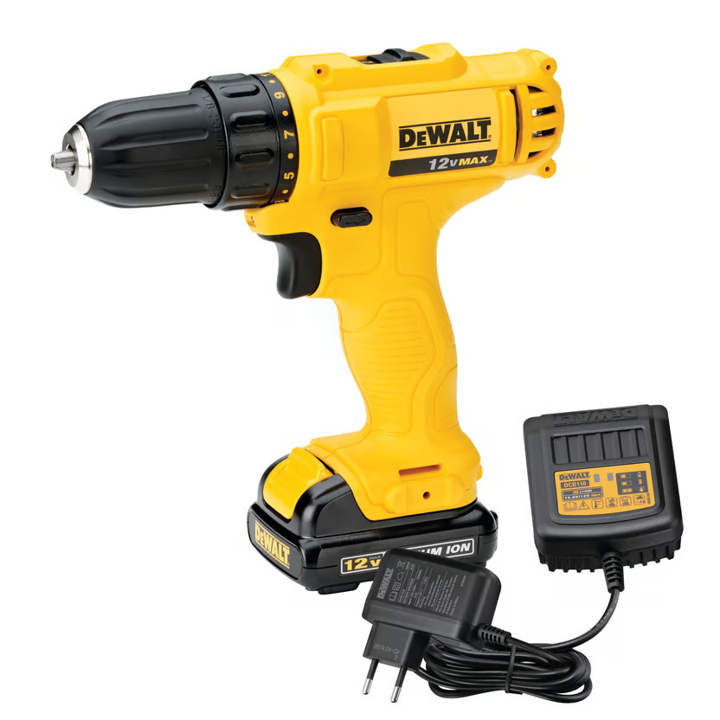 TALADRO ATORNILLADOR INALAMBRICO 3/8" 12V 1.A DEWALT DCD700LC1