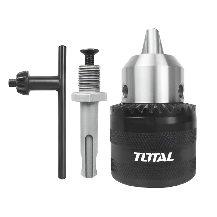 MANDRIL (1/2″) + LLAVE + ADAPTADOR SDS PLUS (TOTAL)