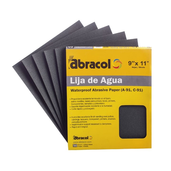 LIJA DE AGUA #1200 ABRACOL X 50UND