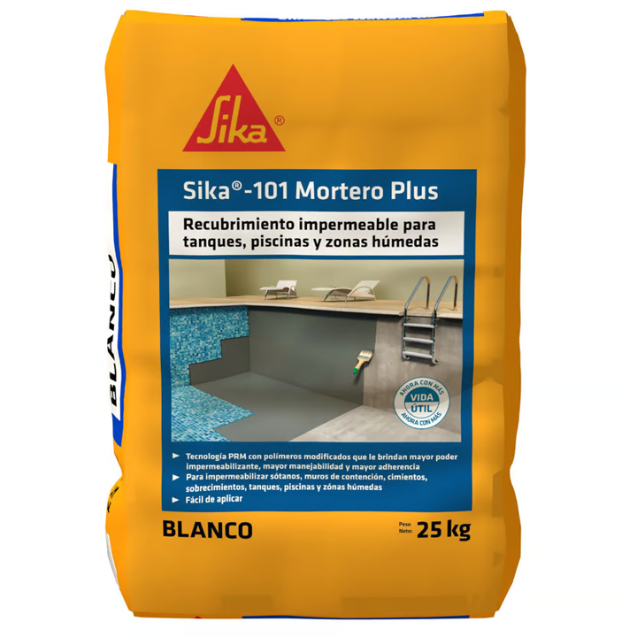 SIKA 101 MORTERO BLANCO PLUS X 25 KILOS