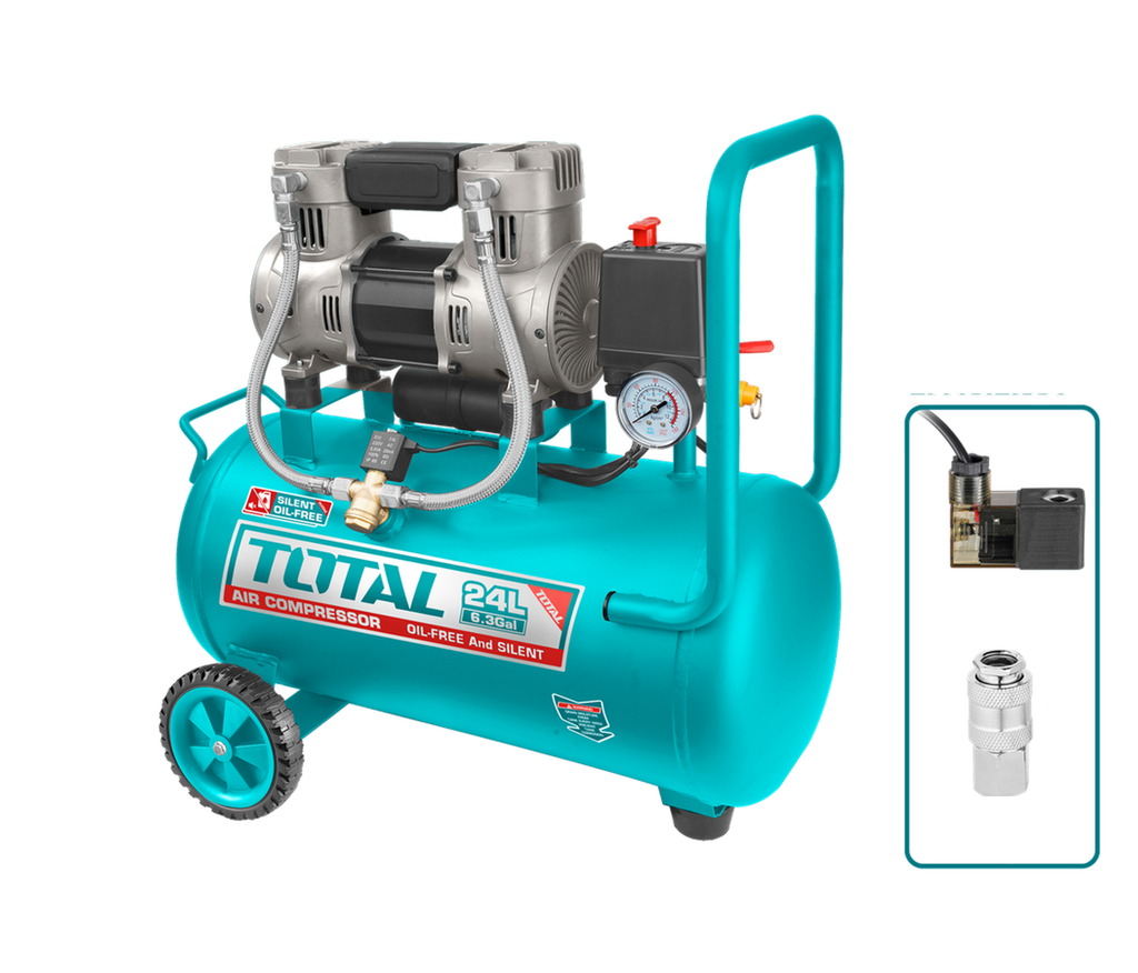 COMPRESOR AIRE HORIZONTAL 24L 1.5HP 116PSI 110-120V 1100W 60HZ SUPER TOTAL (UTCS1110242)