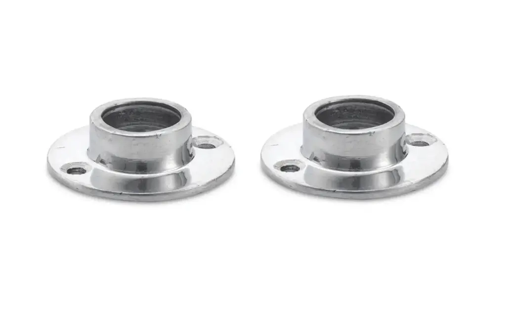 FLANCHE CORTINERO REDONDO 1/2" ALUMINIO X 2 UND
