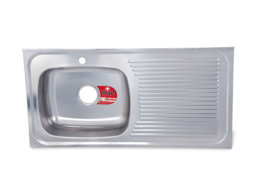 [11508] LAVAPLATOS 100 X 50 ACERO INOXIDABLE DERECHO NORTH