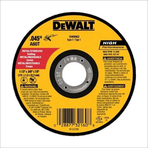 [11574] DISCO CORTE METAL/ ACERO 4- 1/2" X 1/4 DEWALT