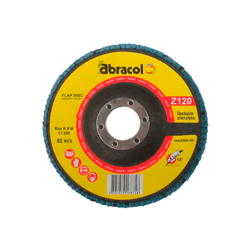 [11589] DISCO FLAP 4-1/2" X 7/8" GRANO 120 ABRACOL