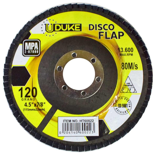 [11593] DISCO FLAP 4-1/2" X 7/8" GRANO 120 IMPORTADO