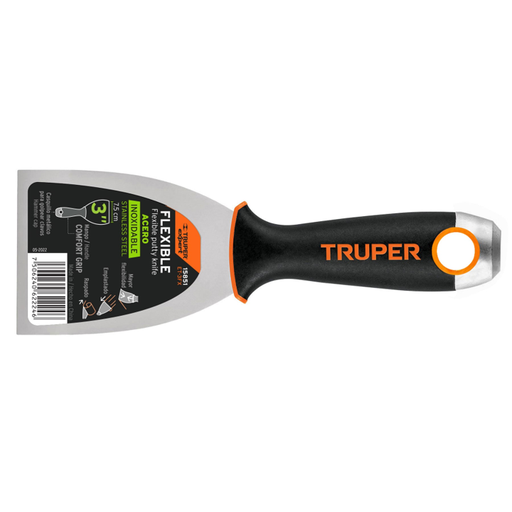 [11810] ESPATULA FLEXIBLE 3" ACERO INOXIDABLE CONFORT GRIP TRUPER 15851